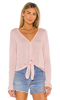 Sanctuary Chelsea Tie Front Tee in Lotus from Revolve.com | Revolve Clothing (Global)