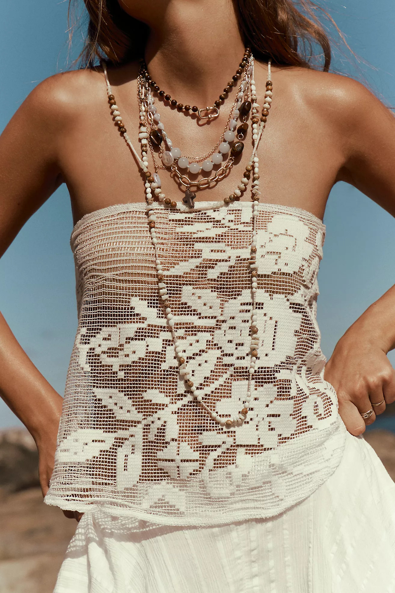 Single Layer Semiprecious Necklace | Free People (Global - UK&FR Excluded)