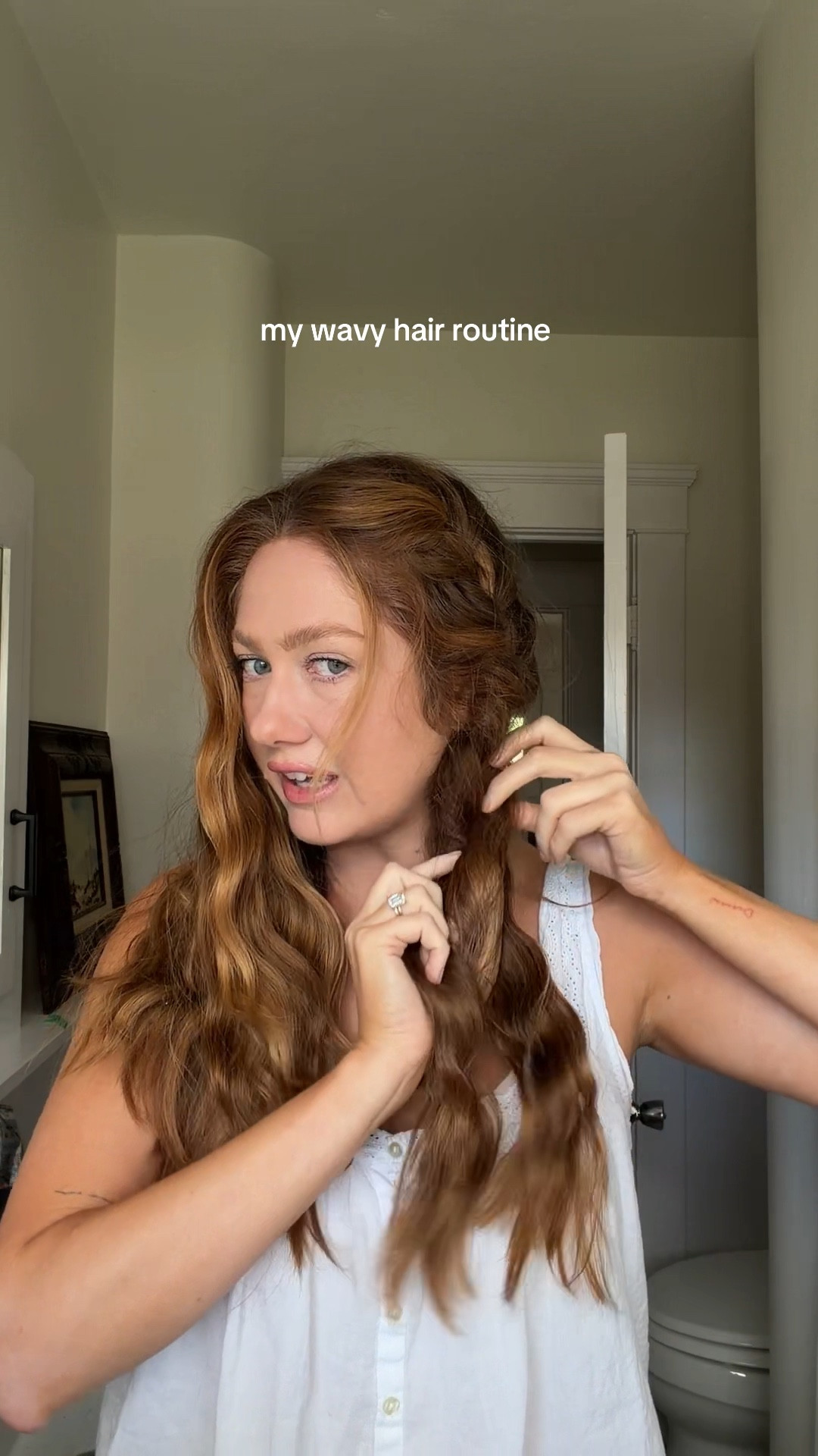My current go-to wavy hair routine!!