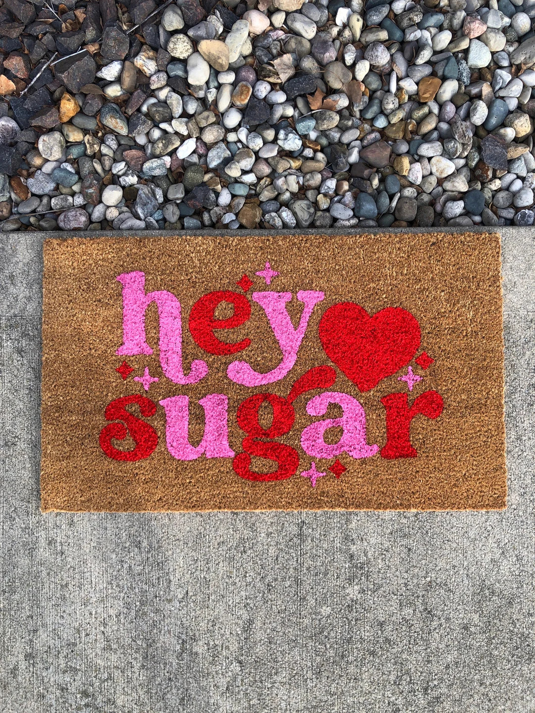 Valentine Doormat, Housewarming Gift, Birthday Gift, Welcome Mat, Hey Sugar, Cute Doormat, Outdoo... | Etsy (US)