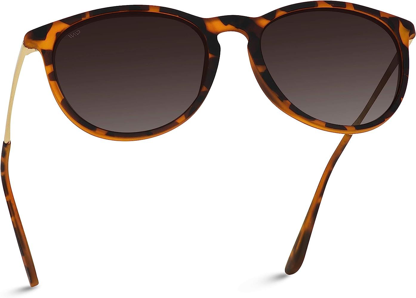 WearMe Pro - Round Retro Polarized Lens Classic Sunglasses for Women | Amazon (US)