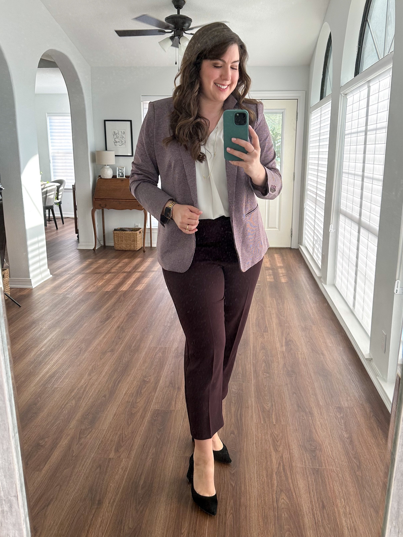 Workwear #ootd 9/18/23 

Blazer, top, and pants are 40% off today! 

Womens business professional workwear and business casual workwear and office outfits midsize outfit midsize style fall outfit fall workwear 

#LTKworkwear #LTKmidsize #LTKsalealert