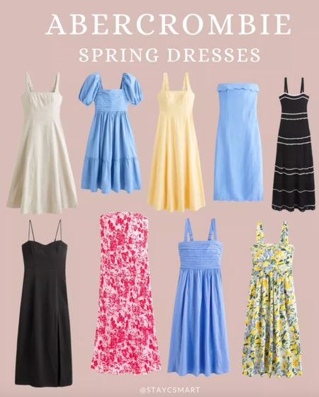 New spring dresses from Abercrombie, spring fashion finds, outfit ideas for spring, summer wedding guest dresses, summer dresses 

#LTKStyleTip #LTKSeasonal