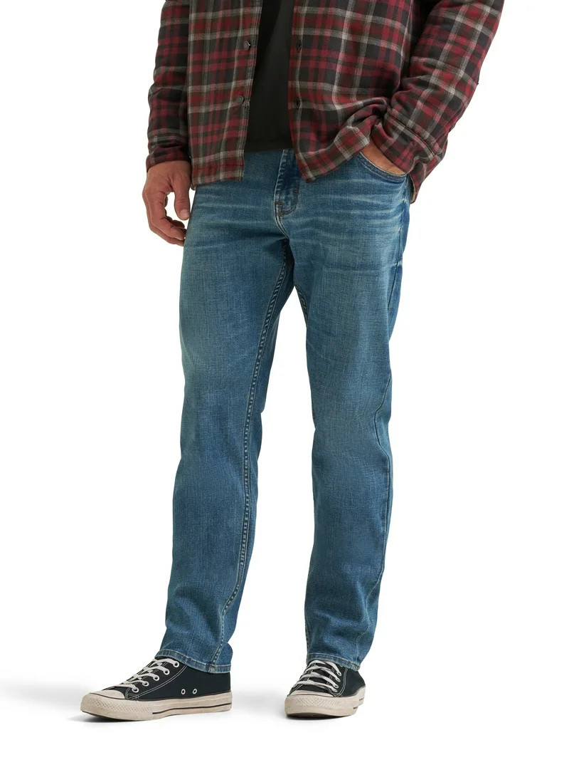 Wrangler® Men's All Day Flex Taper Fit Denim Jeans with Performance Waistband | Walmart (US)