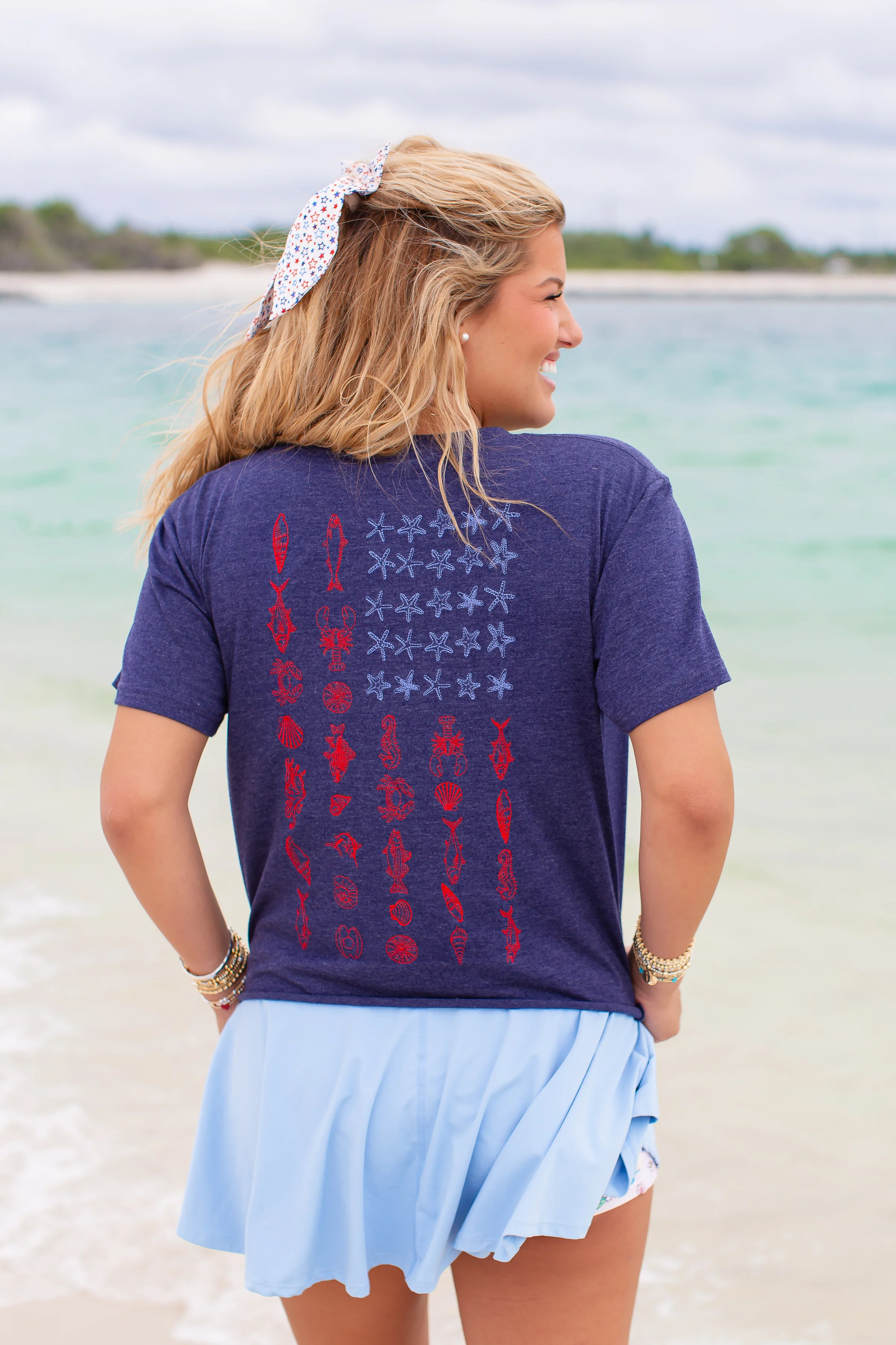 American Seas Crop Tee | Boujee Marlin