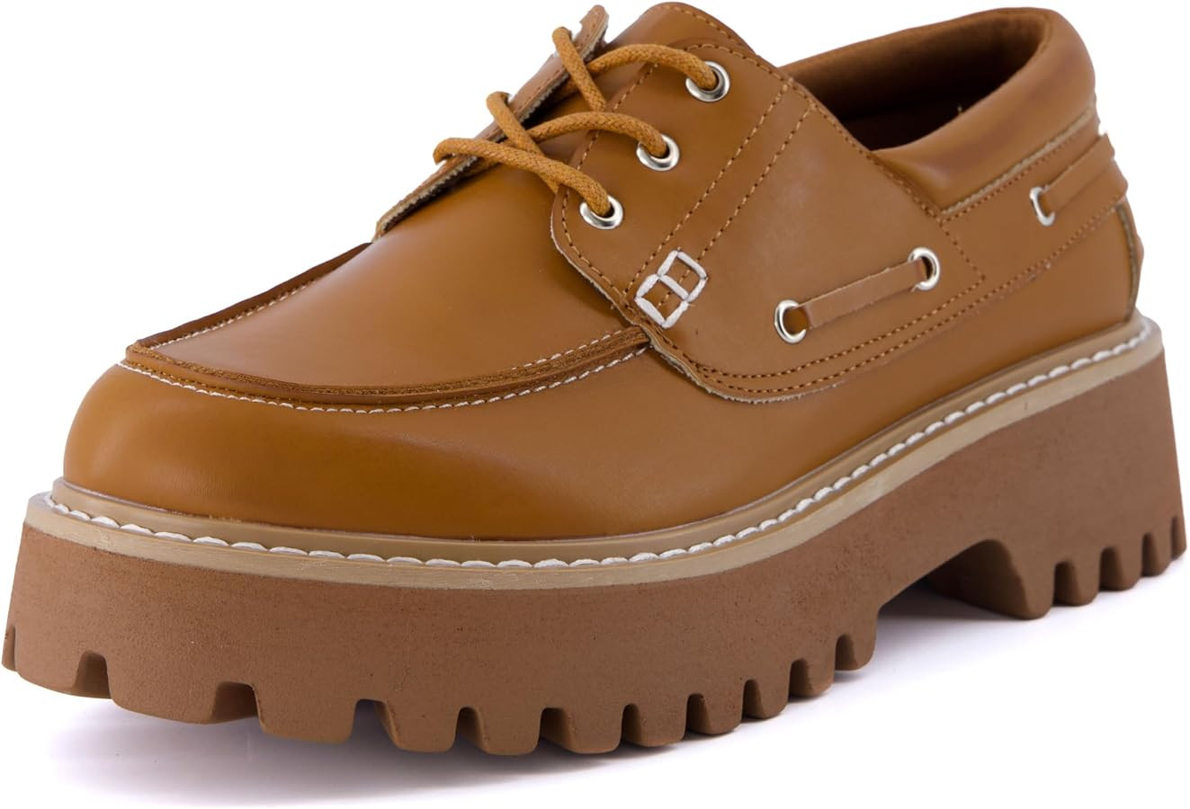 CUSHIONAIRE Women's Beam Chunky Boat Loafer +Memory Foam, Wide Widths Available | Amazon (US)