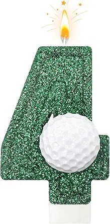 Golf Green Number Candles, Golf Cake Topper, Suitable for Sports Birthday Cake Decoration, Annive... | Amazon (US)