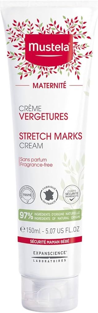 Mustela Maternity Stretch Marks Cream for Pregnancy - Natural Skincare Massage Moisturizer with N... | Amazon (US)