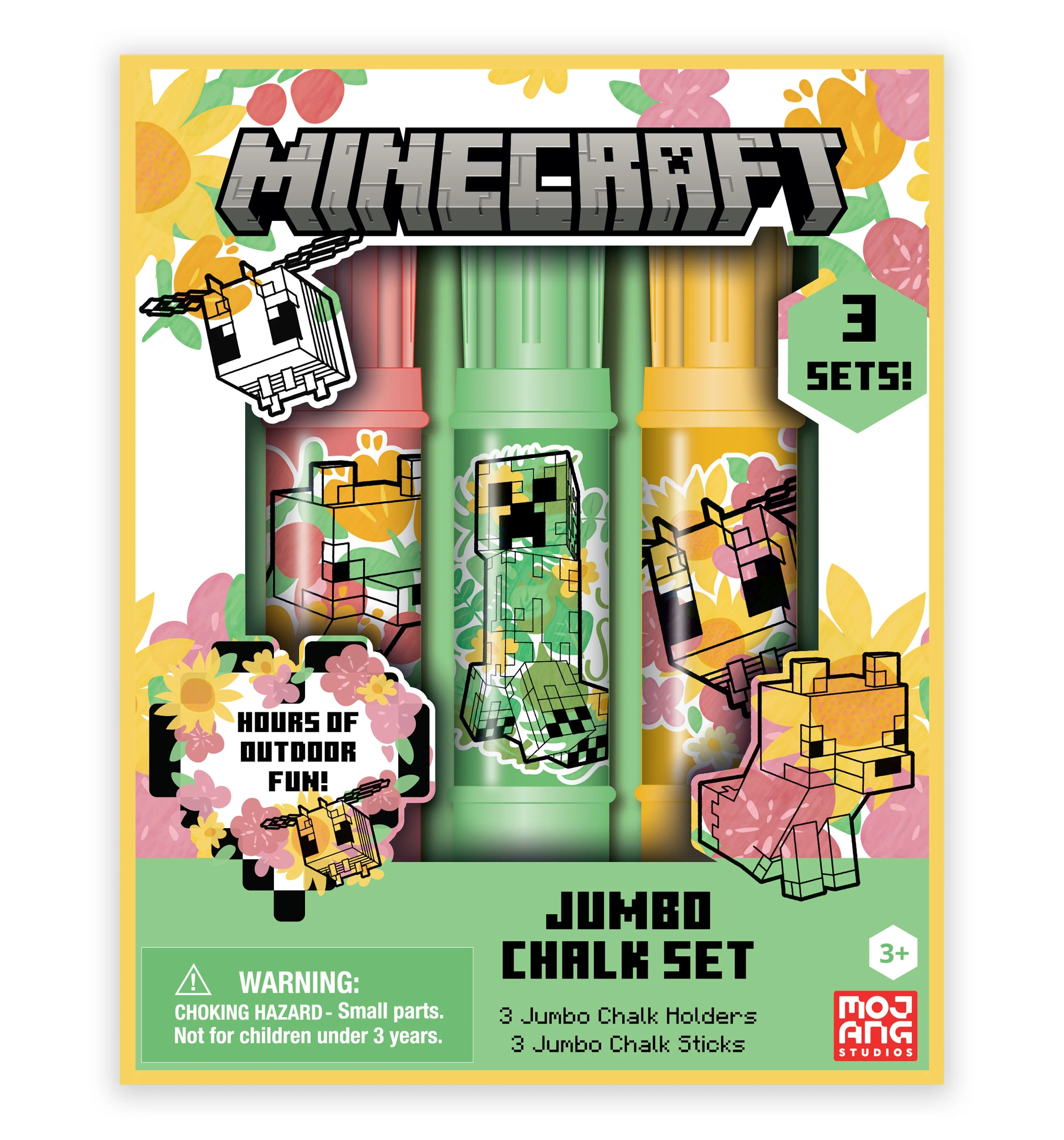 Minecraft Jumbo Chalk Set, Includes 3 Chalk Holders, Multi-Color | Walmart (US)