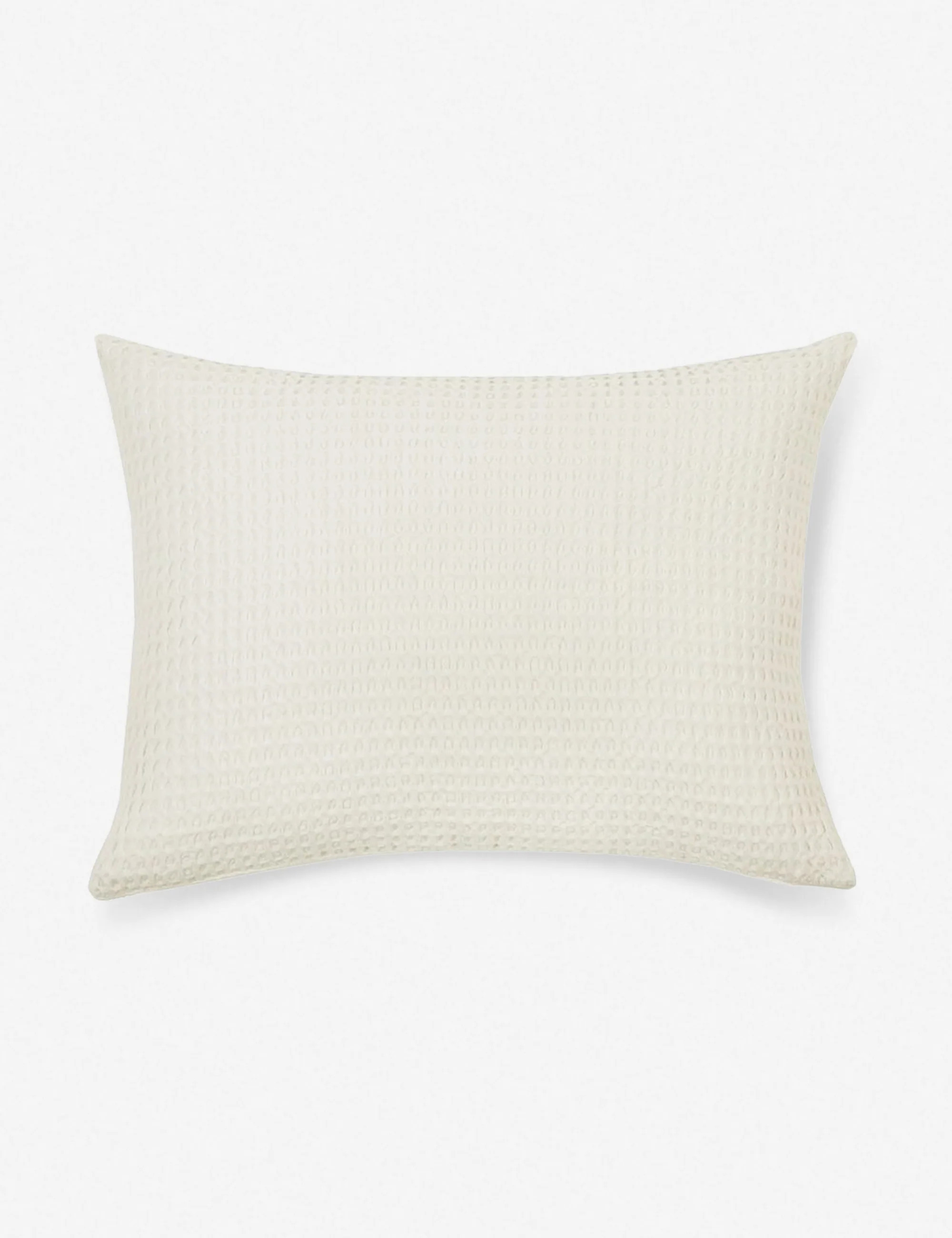 Zuma Waffle Weave Sham by Pom Pom at Home, White Standard | Lulu and Georgia 
