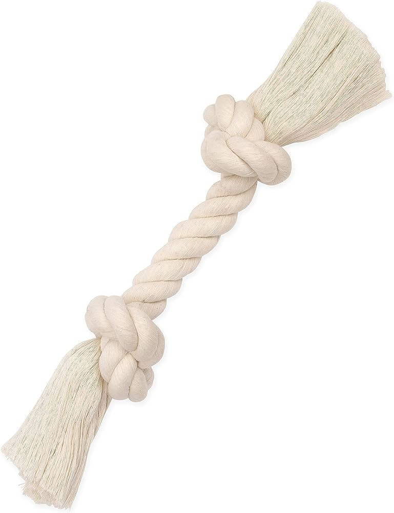 Mammoth Pet Products Dog,Flossy Chews 100-Percent Cotton White Rope Bone, Large, 14-Inch (10006V) | Amazon (US)