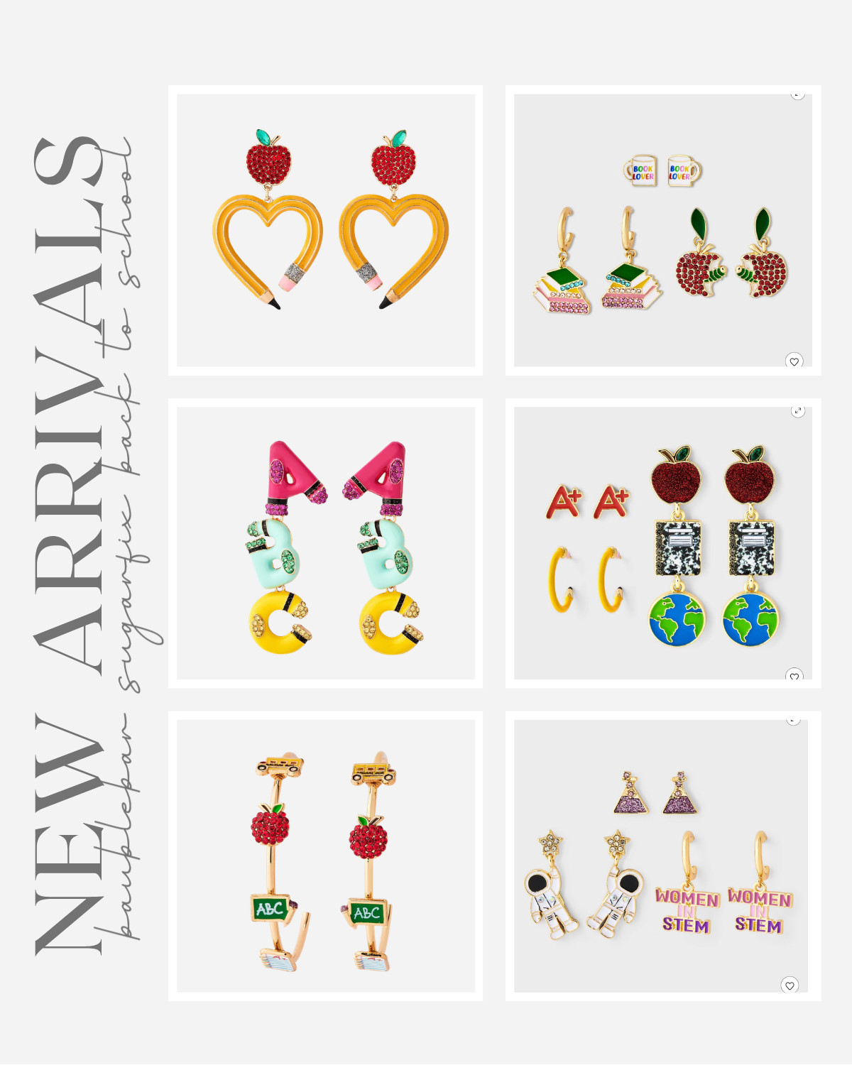 was shopping for my first day gift bags and these might be the most fun earrings I've ever seen 😂🍎 

BaubleBar Sugarfix at Target just dropped the cutest BTS collection — perfect for teachers or a first day gift — linked below 🔗👇

#LTKmomlife #LTKSeasonal #LTKKids