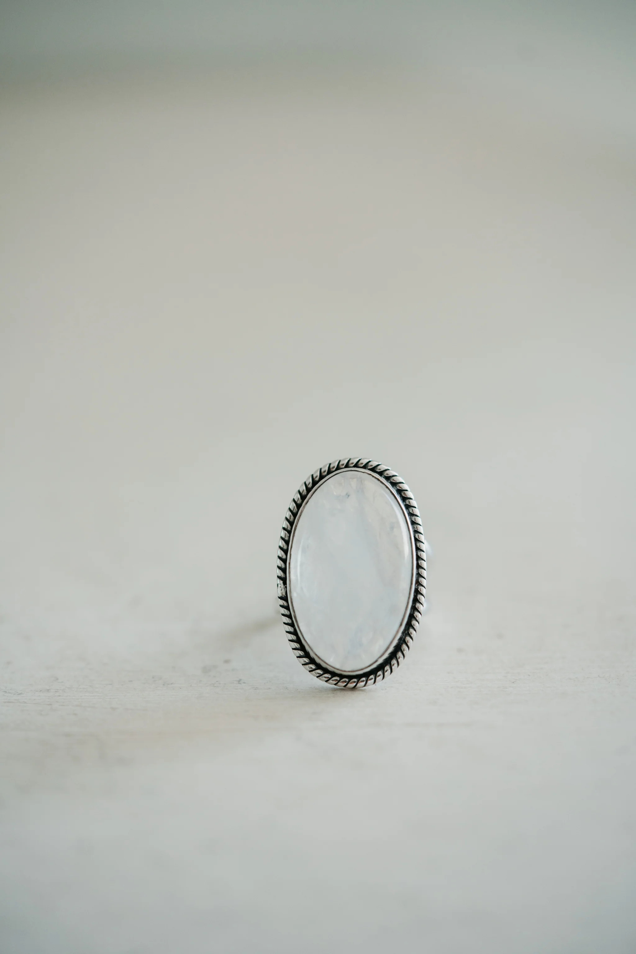 Teagan Ring | #2 | Rainbow Moonstone | Goldie Lew Jewelry