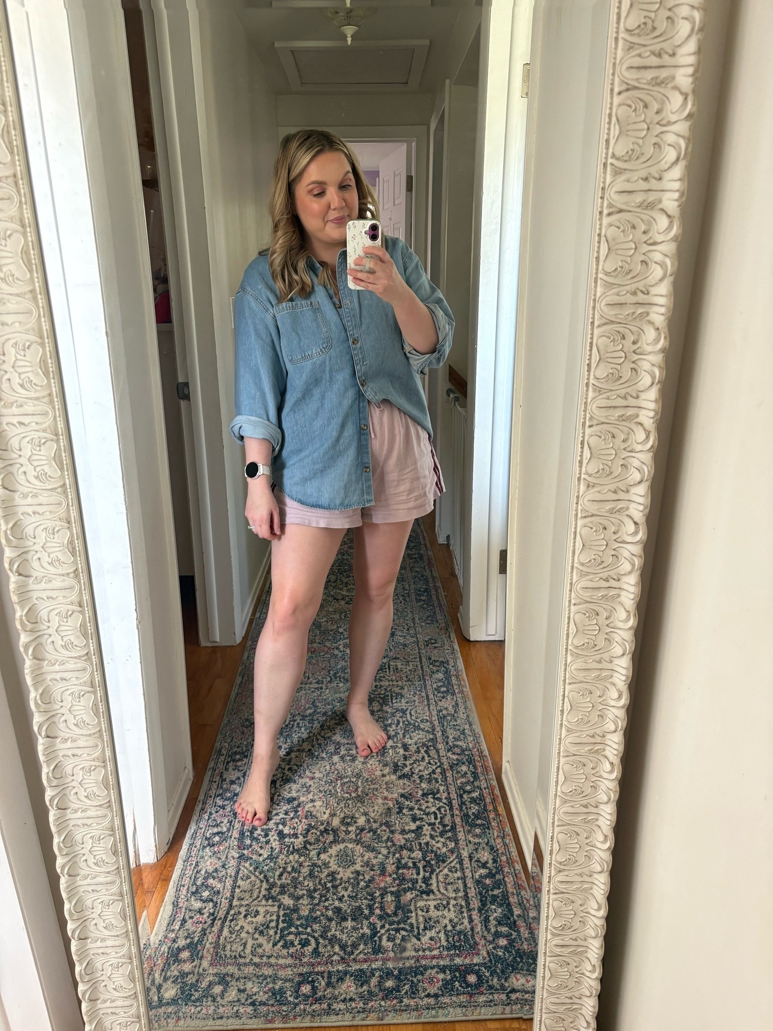 The perfect fall transition outfit. The quality of the denim button up is SO good, and for an incredible price point.

#LTKootd #LTKmomlife #LTKSeasonal