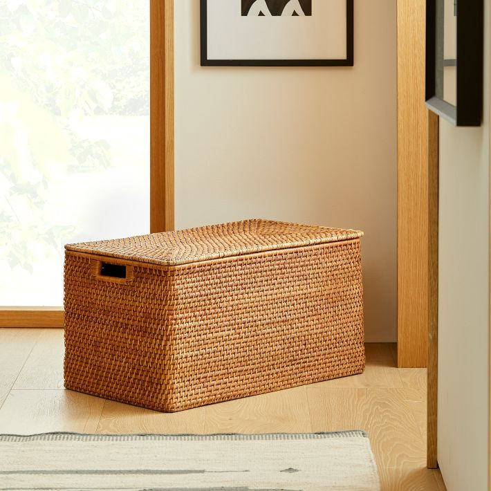 Modern Weave Rattan Baskets | West Elm (US)