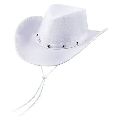 Ziizwfa Unisex Retro Cowboy Hat Western Large Brim Hat Hats Fedora Felt Cowboy Jazz Hat | Walmart (US)
