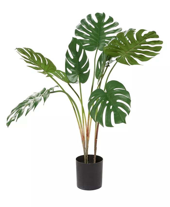 Rosemary Lane Traditional Monstera Artificial Plant, 28.5 | Macy's