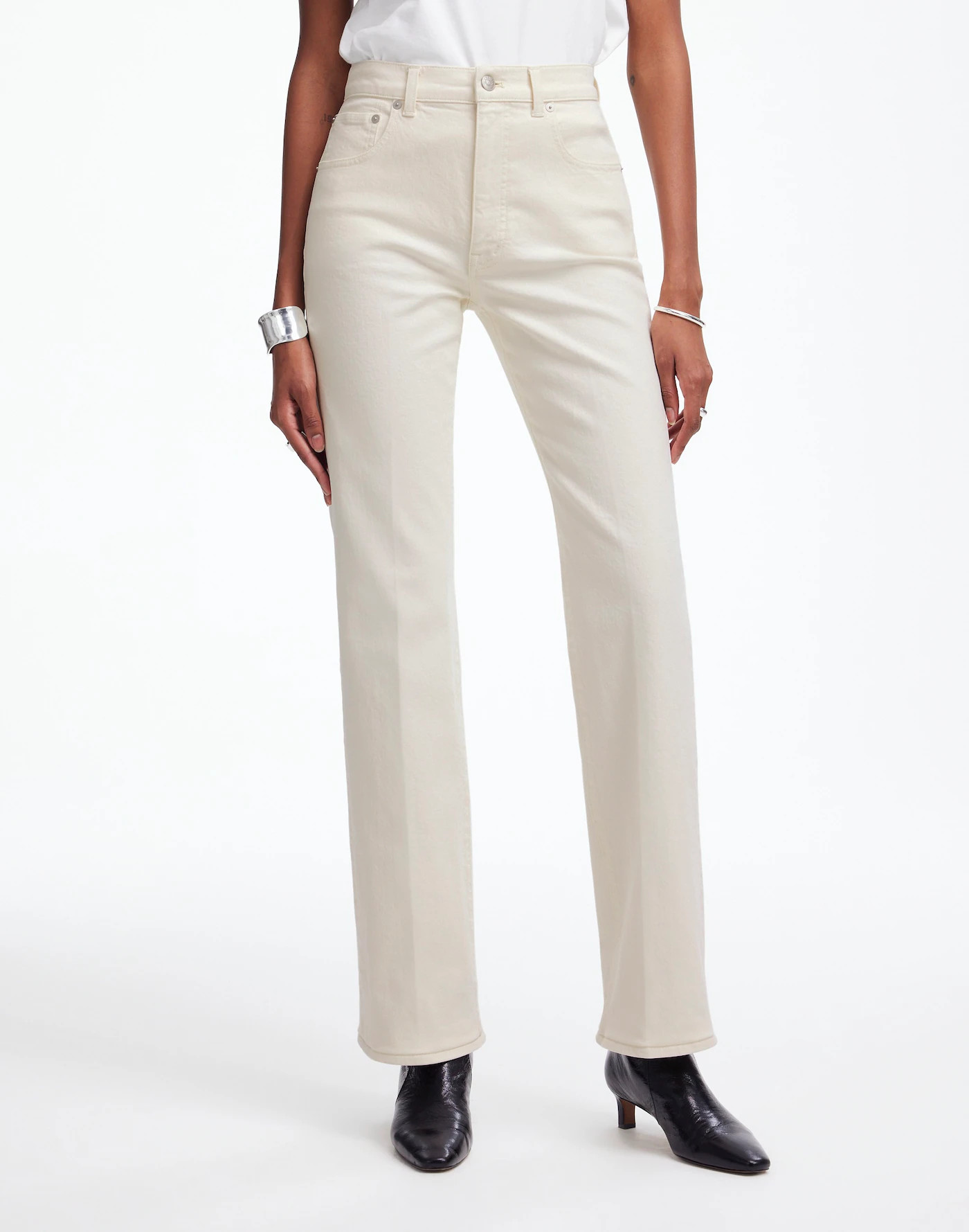 Relaxed Bootcut Jeans in Vintage Ivory Wash | Madewell