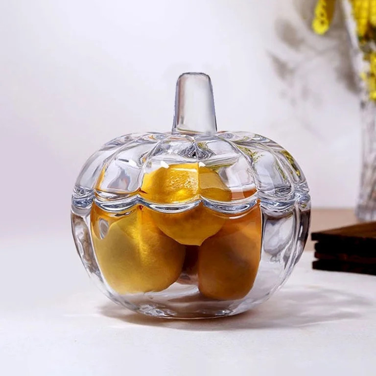 Halloween Decorations-1 PCS Glass Pumpkin Jars with Lid-Halloween Candy Storage for Home Fall Tha... | Walmart (US)