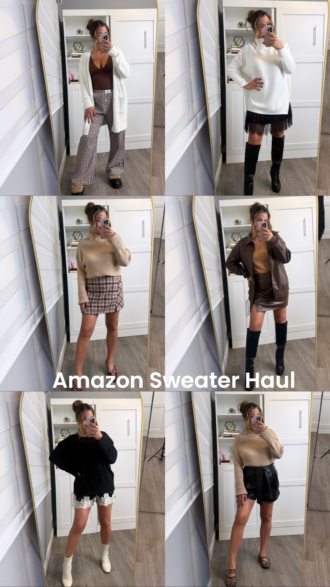 @amazon sweater haul ✨ which of these looks is your fave - winter white, black or beige?


#LTKFindsUnder50 #LTKHoliday #LTKFindsUnder100