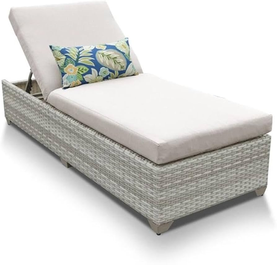 TK Classics FAIRMONT-1x Fairmont Chaise Lounge, Beige | Amazon (US)