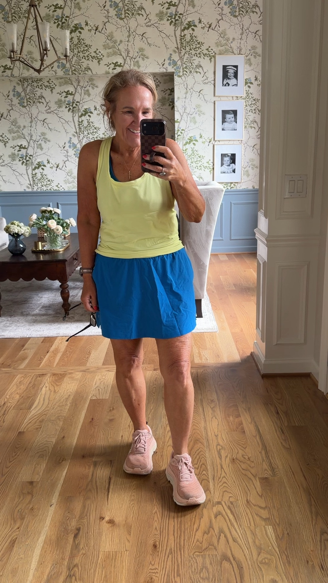 Great run this morning! 
Sized up in both the tank and skort to a large 

#LTKOver40 #LTKActive #LTKmorningroutine