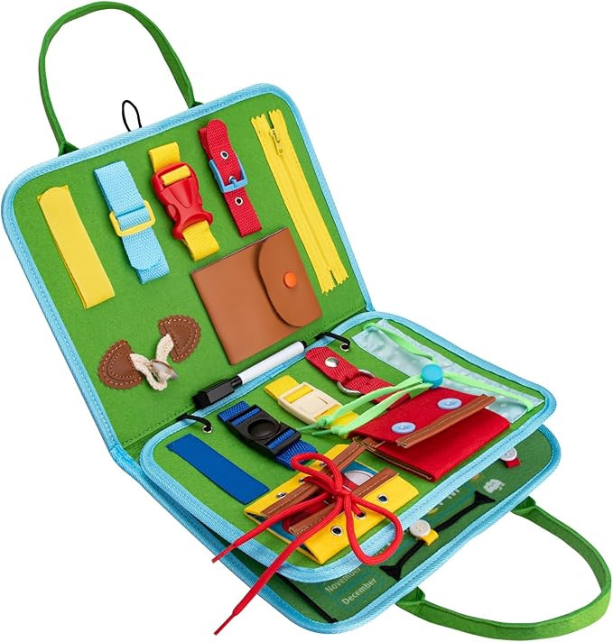 Busy Board, Montessori Toys for 1 2 3 4 Years Old, Sensory Toys, Girls & Boys Preschool Toddler A... | Amazon (US)