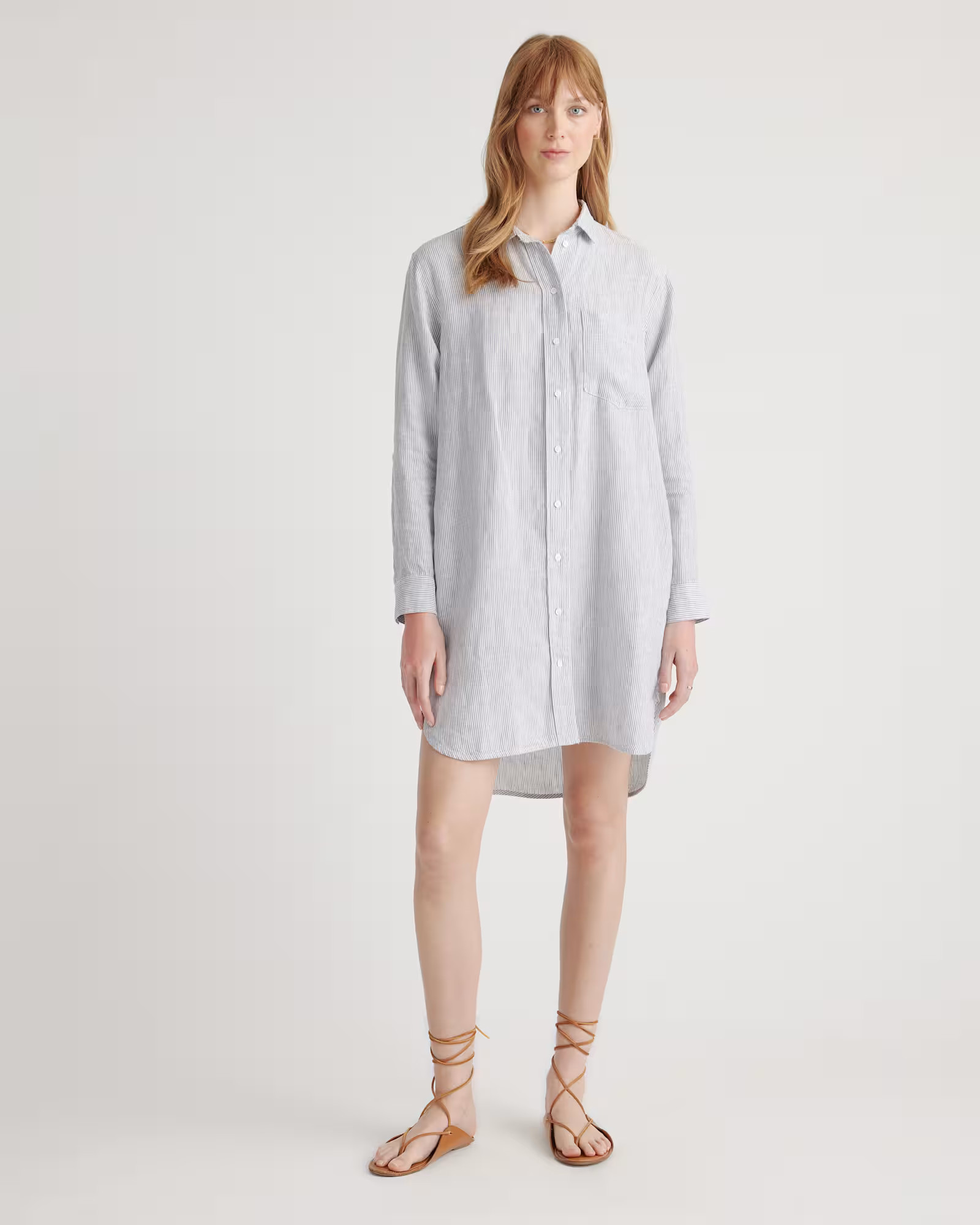 100% European Linen Shirt Dress | Quince