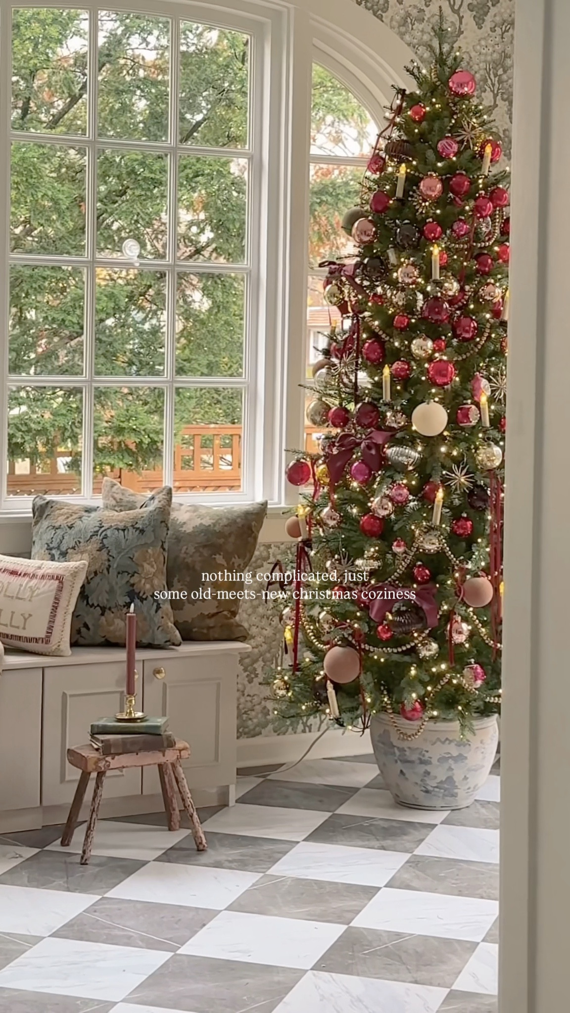 Christmas coziness, old meets new! PS...putting this tree in a planter was one of the best decisions I've made 🙌🏻

#LTKFindsUnder100 #LTKSeasonal #LTKHoliday