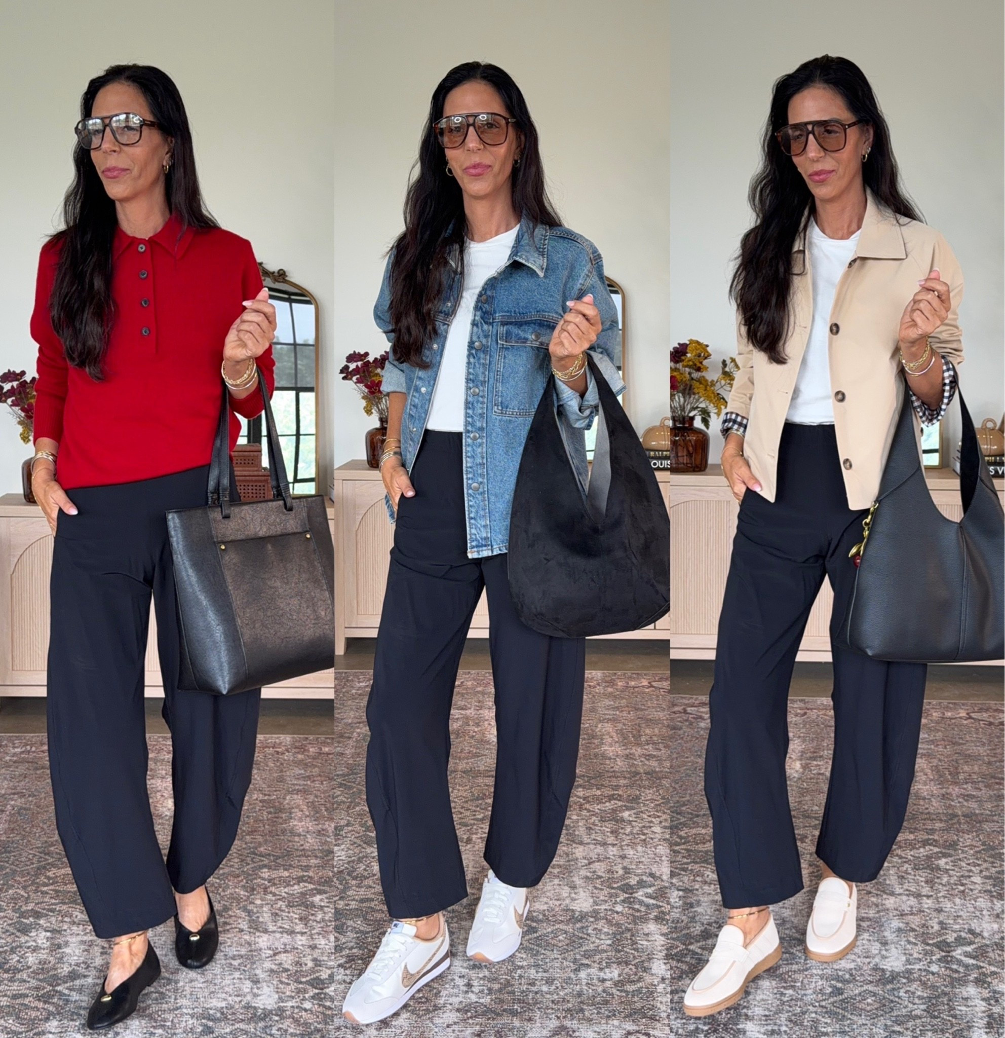 The wrinkle resistant amazon viral pants are worth every penny 
Small 
Red sweater - small 
Jackets - small

#LTKU #LTKmomlife #LTKootd