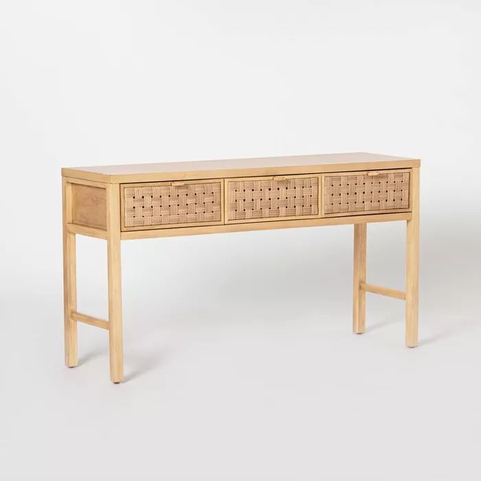 Palmdale Knockdown Woven Drawer Console Natural - Threshold™ designed with Studio McGee | Target
