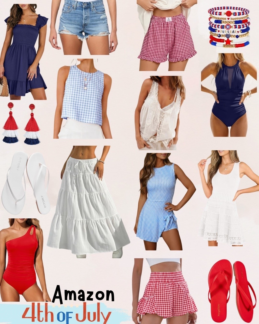 4th of July part outfits. 4th of July women's outfits. Red, white and blue outfits. Red bikini. Blue gingham. Red gingham. White outfit. Lobster top. Lobster dress. Denim shorts. Pool party outfit. Beach party outfit. Summer party outfit. Amazon summer outfits for women

#LTKTravel #LTKSwim #LTKootd