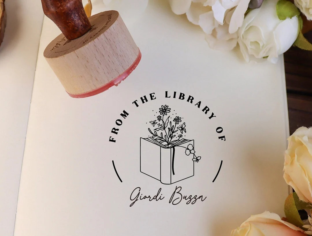 PERSONALIZED BOOK STAMP | Self Inking Library Stamp | Custom Library Stamp | From the Library of ... | Etsy (US)