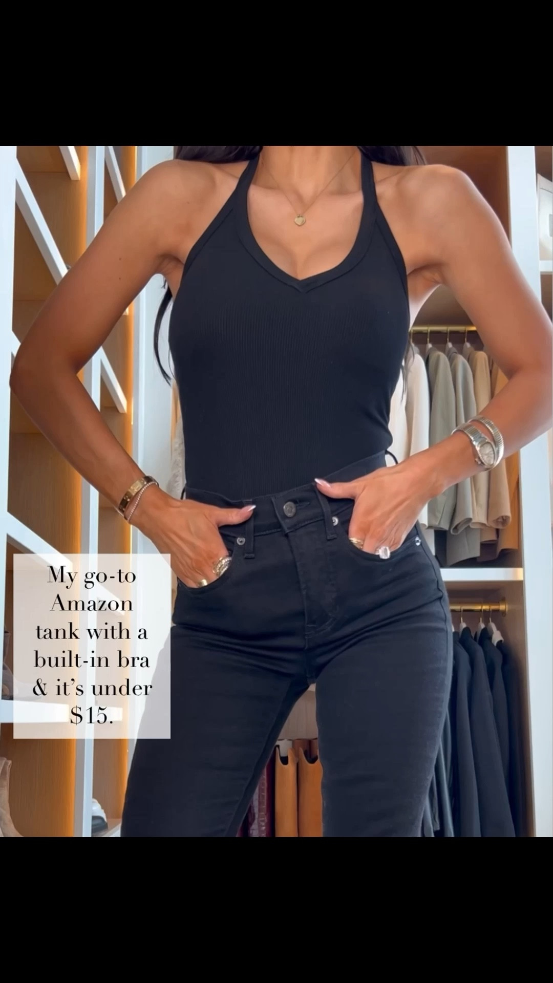 The best little basics that work with everything. These Amazon tanks are under 15 dollars, super flattering, and perfect for layering now or wearing solo all spring and summer. It comes in so many colors, its such an easy staple to stock up on!

Amazon Tank – Wearing an XS Denim – Wearing my true size 24

MiaMiaMine Amazon tank under 15 everyday basics fitted ribbed tank spring layering staple affordable fashion high rise denim casual chic capsule wardrobe essentials Amazon finds Amazon must haves elevated basics

#LTKOver40 #LTKspringtrends #LTKmomlife