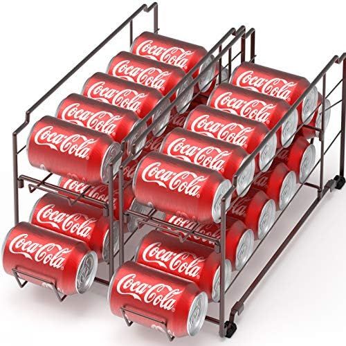 2 Pack - Stackable Beverage Soda Can Dispenser Organizer Rack, Bronze | Amazon (US)