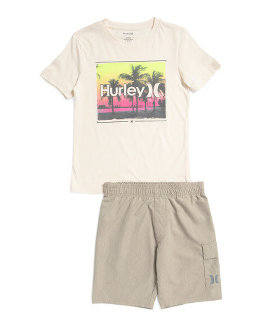 Big Boys 2pc Tee And Woven Cargo Shorts Set | TJ Maxx