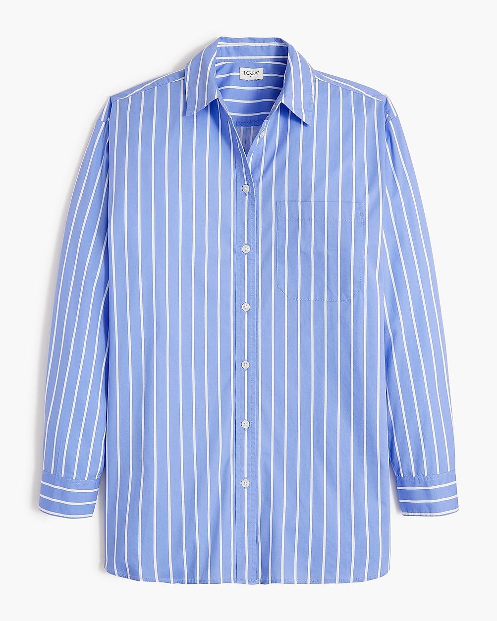 Striped oversized button-up shirt | J.Crew Factory