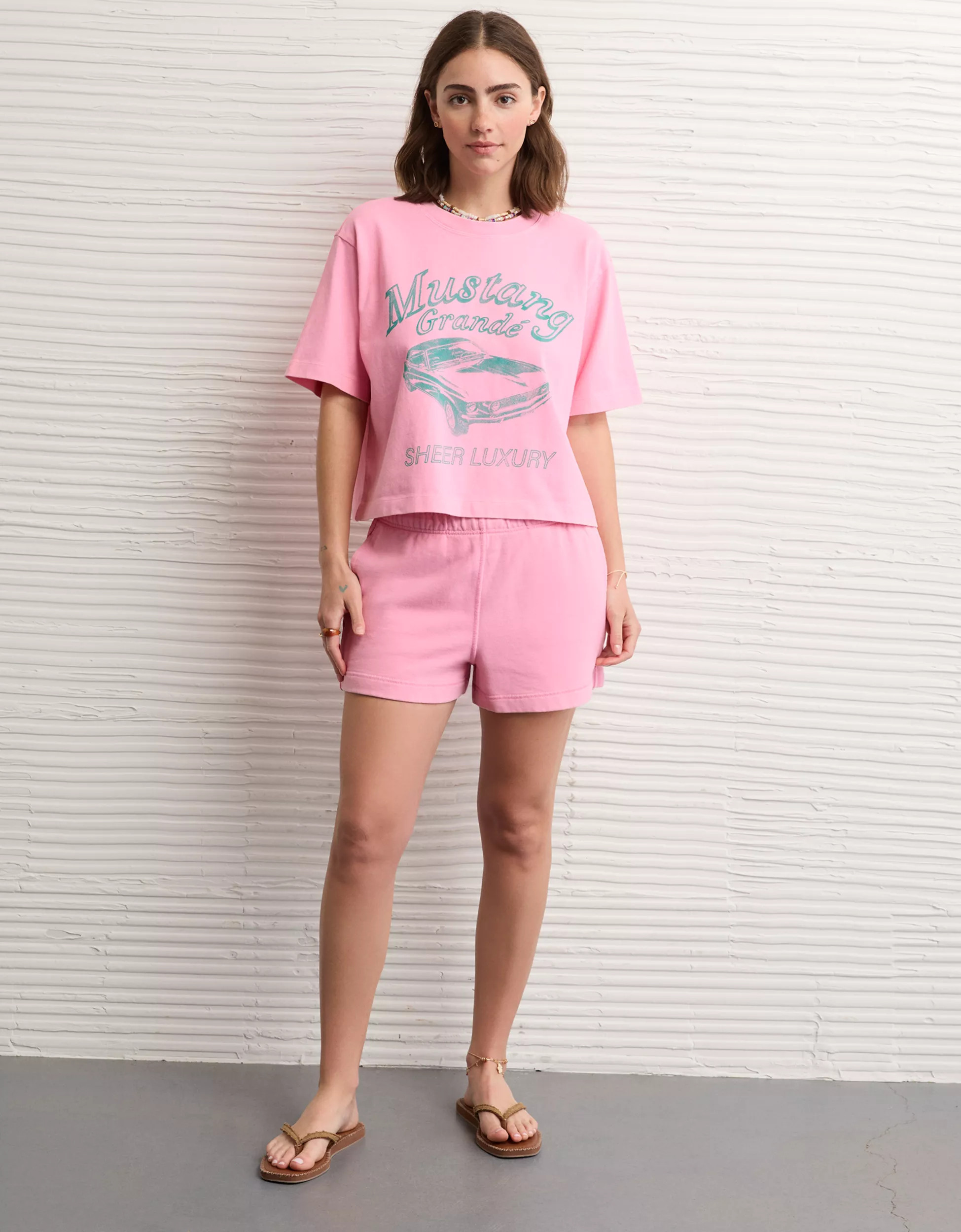 AE High-Waisted Fleece Short | American Eagle Outfitters (US & CA)