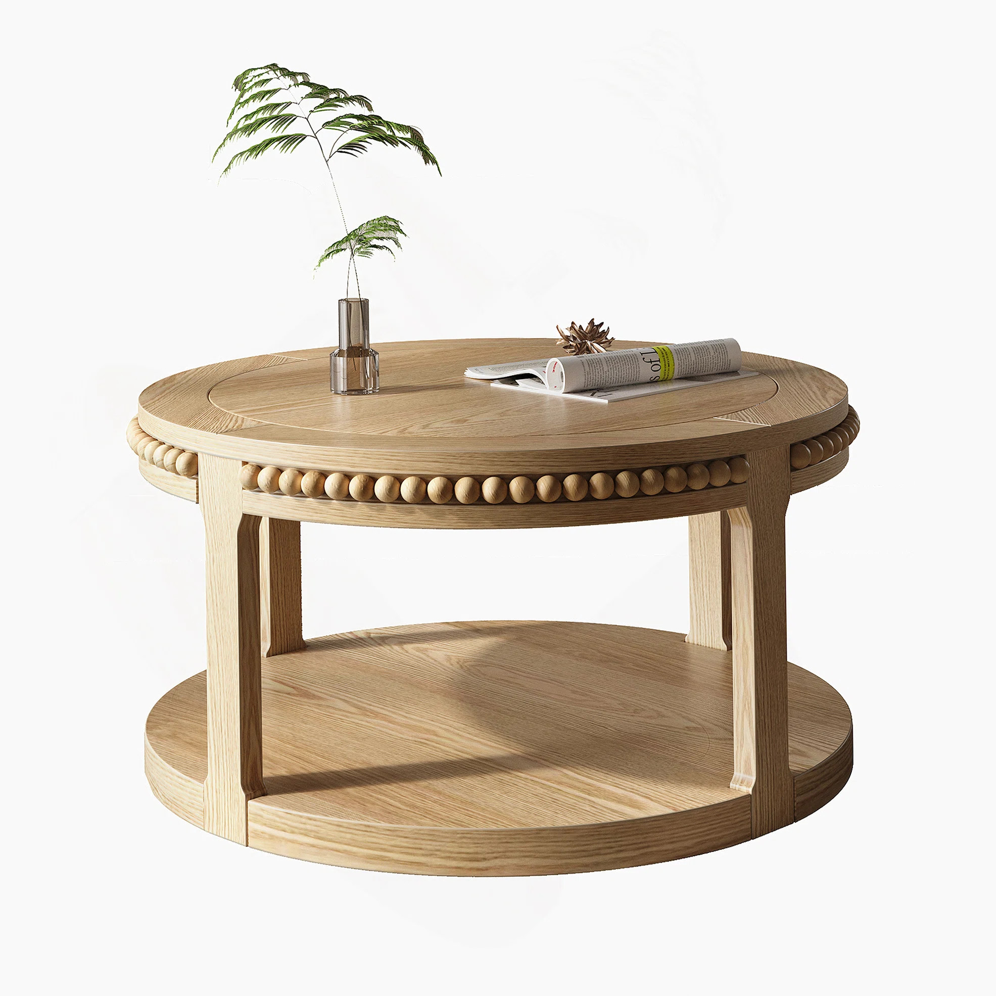 Vespera 31.5" Round Solid Wood Coffee Table | Wayfair North America
