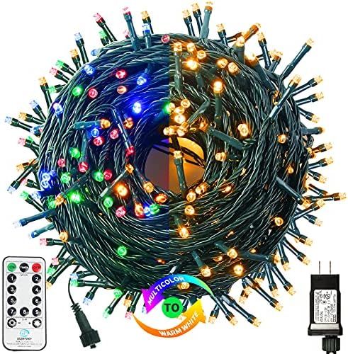 MZD8391 Color Changing Christmas String Lights Outdoor Indoor, 108FT 300 LED Warm White Multi Col... | Amazon (US)
