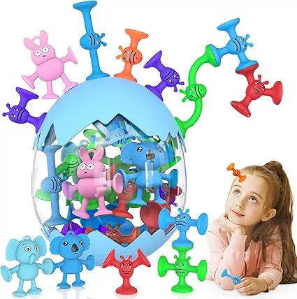  114pcs Suction Cup Toys Bath Toys for Kids Toddlers