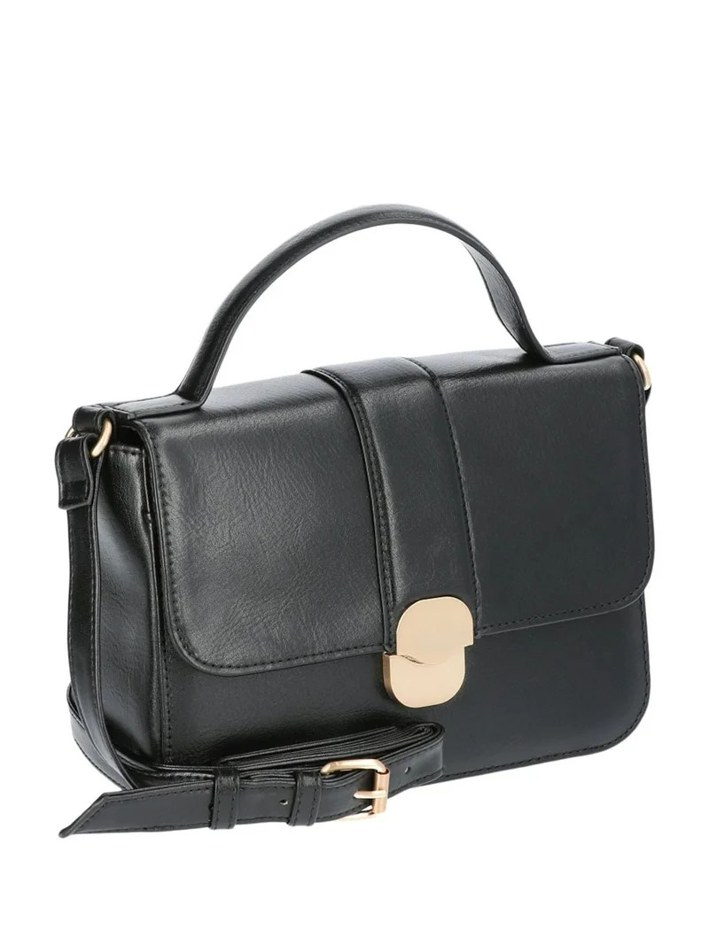 Time and Tru Women's Vida Crossbody Bag, Black | Walmart (US)