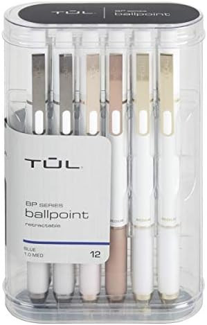 TUL BP3 Retractable Ballpoint Pens, Medium Point, 1.0 mm, Pearl White Barrel, Blue Ink, Pack of 1... | Amazon (US)