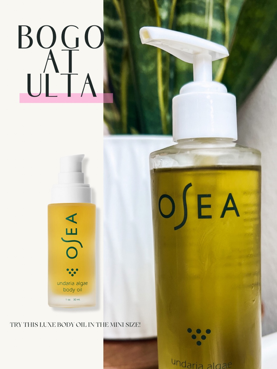 Osea Body Oil on sale at ULTA. Add 2 of the mini to get one free at checkout. 

#LTKFind #LTKbeauty #LTKunder50