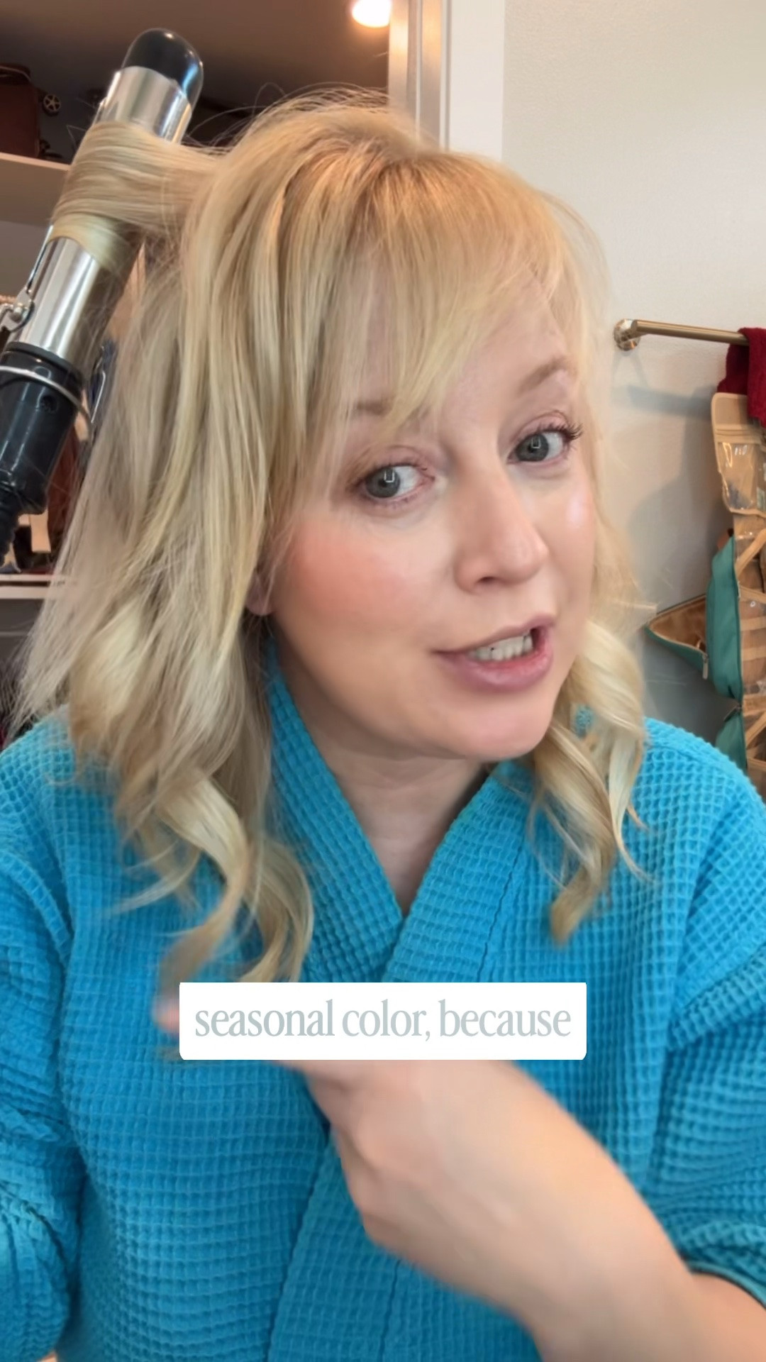 Love this waffle knit robe in my spring color. #hocspring