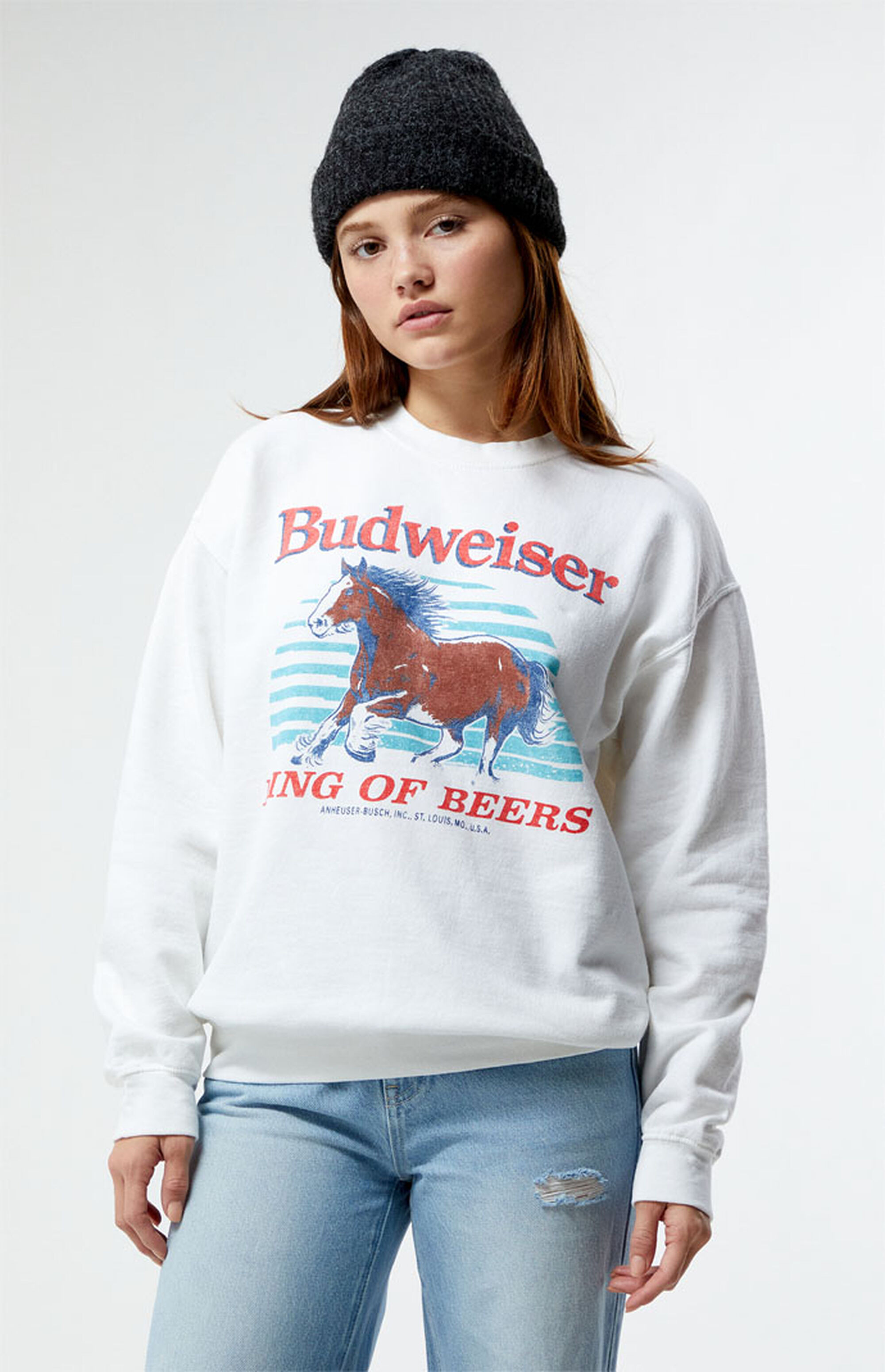Junk Food Budweiser Crew Neck Sweatshirt | PacSun