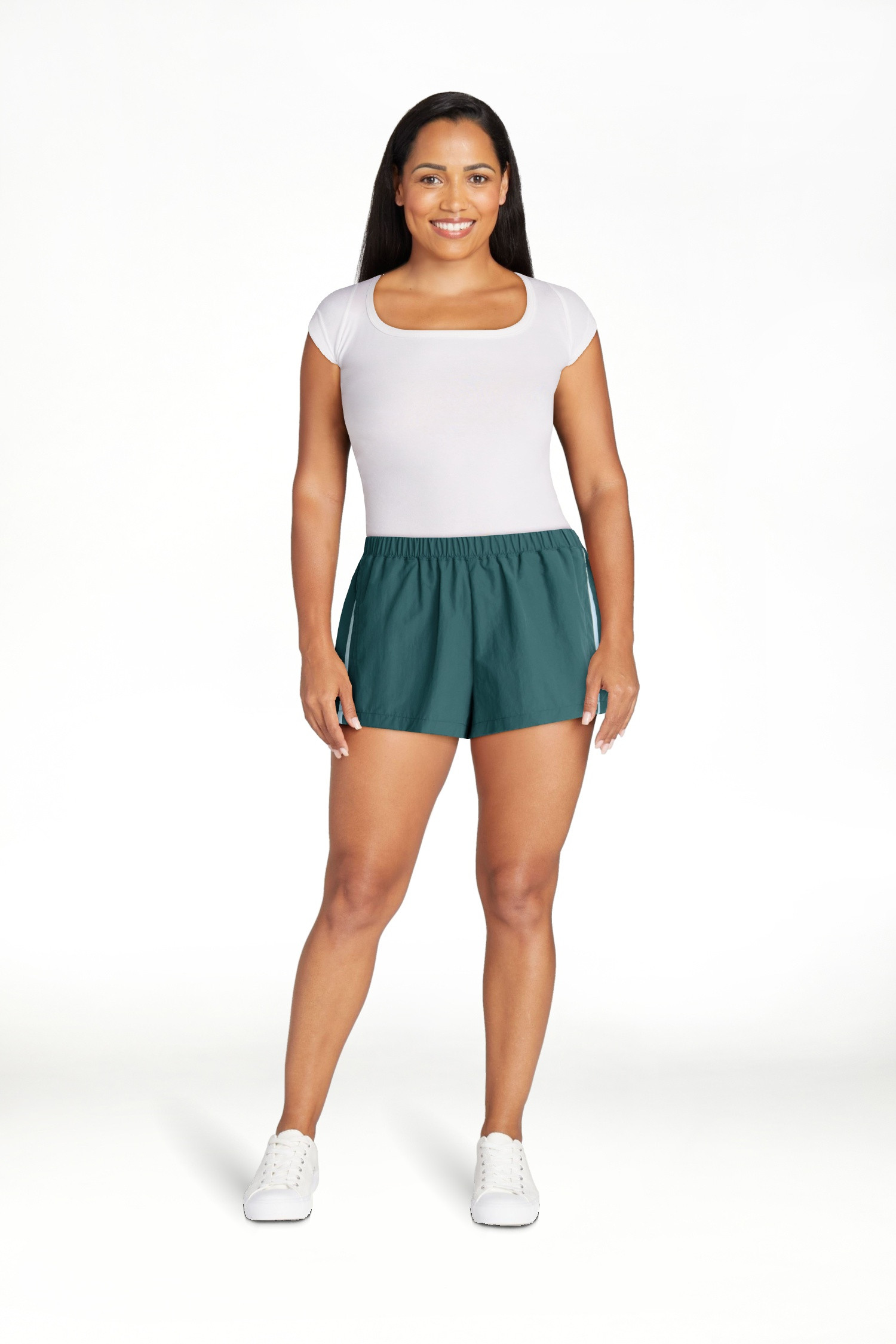No Boundaries Nylon Track Shorts, 2'' Inseam, Women's XXS-XXL | Walmart (US)