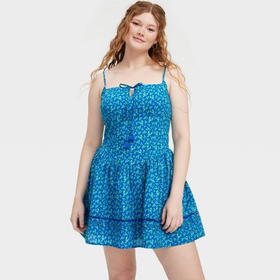 Women's Lobsters Drop Waist Mini Dress Cobalt Blue - Roller Rabbit x Target S | Target