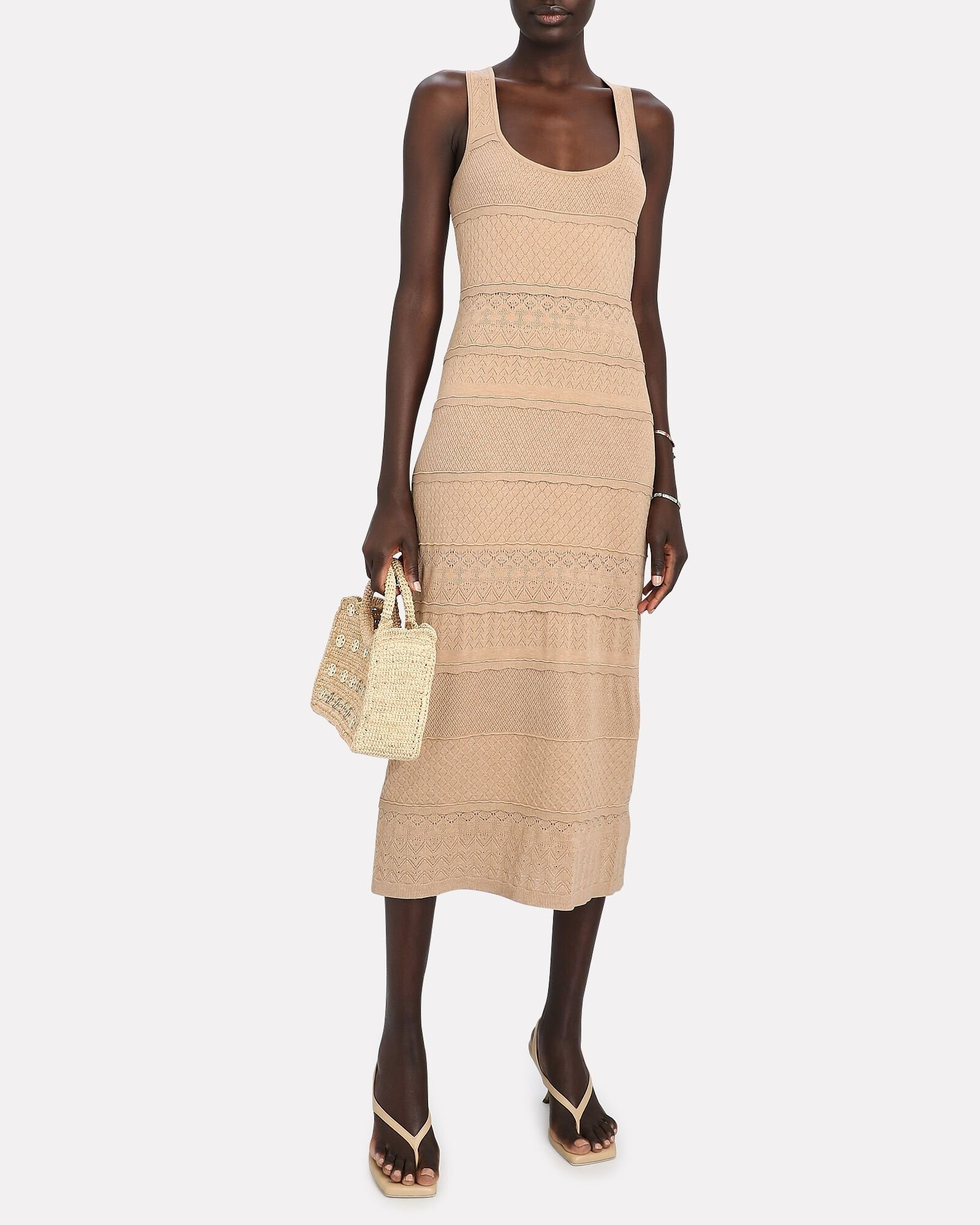 Portia Pointelle Knit Midi Dress | INTERMIX