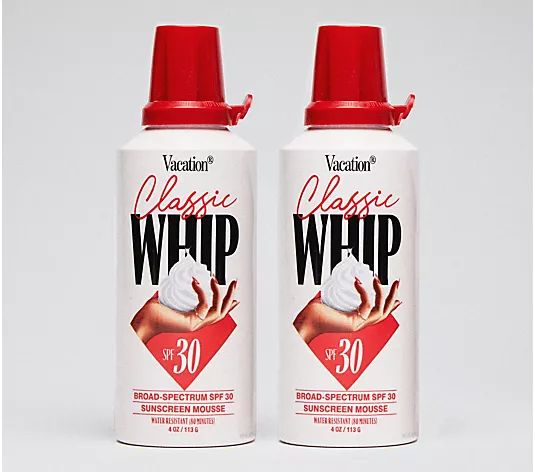 Vacation Classic Whip SPF 30 Sunscreen Mousse Duo - QVC.com | QVC